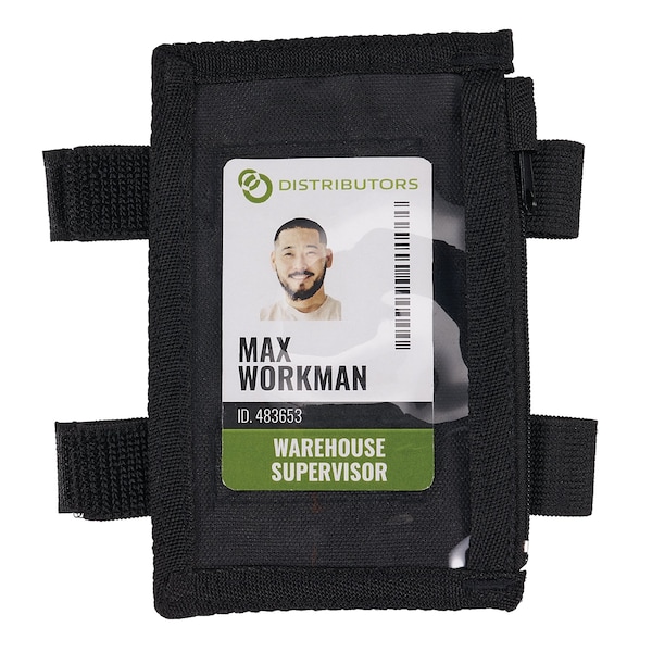 Ergodyne Black Dual Band ID Holder with Zipper 3387 - main